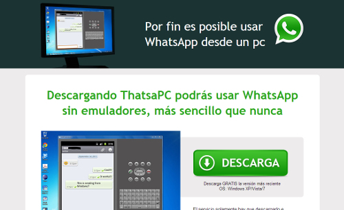 El timo del 'WhatsApp para PC'